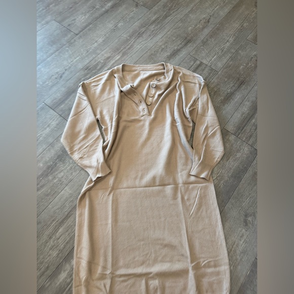 Beige Knit Sweater Dress XL - Picture 7 of 9